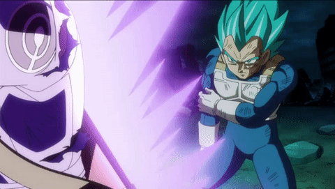 msdbzbabe:  Father son galick gun, look how happy Vegeta is with Trunks ; ;