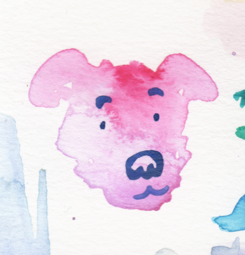 i got some watercolors&hellip;.woof