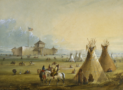 Fort Laramie, Alfred Jacob Miller, between 1858 and 1860