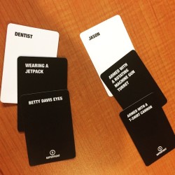 DAY FORTY-SIX. Today&rsquo;s lunchtime game: #SuperFight. Who would win, @jrothenbergtv or a dentist? #the100