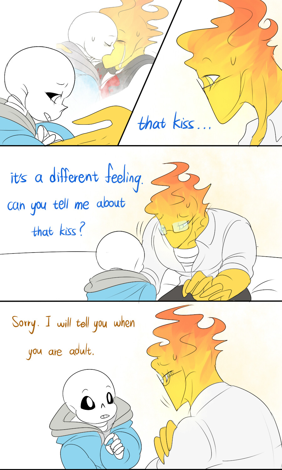 mooncatyao:  [Suppress] Grillby &amp; little SansWELL~Gaster is coming soon~~~And