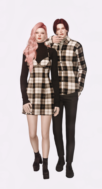 [sudal] Couple Turtleneck knit set 3▶ All lod▶ Nomal map▶ Male - 50 swatch▶ Female - 45 swatch♥ Than