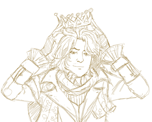 I wore my work tablet’s nib down so it&rsquo;s all glitchy but I managed to struggle out this King A