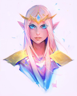 rossdraws:Drawing Zelda for this week’s episode! Wanted to continue the Legend of Zelda theme for another week 😊✨⚔