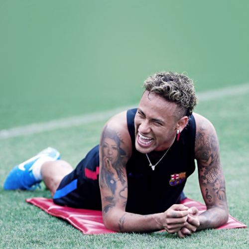 barcelonaesmuchomas: Neymar during FC Barcelona training session 14/07/2017 