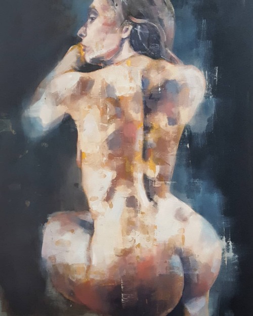 Female back study in oils on canvas 91x61cm. #fineart #visualart #contemporarypainting #worksoncanva