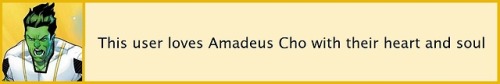 marveluserboxes: This user loves Amadeus Cho with their heart and soul