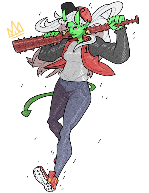 kingkaijuice: Baseball oni chick from last night!