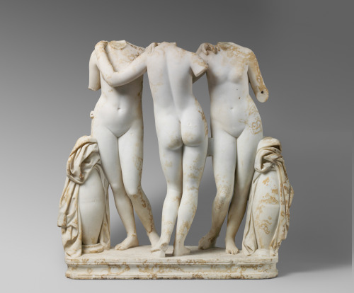 Roman Sculpture of the Three Graces, 2nd century MarbleImage released into the public domain.