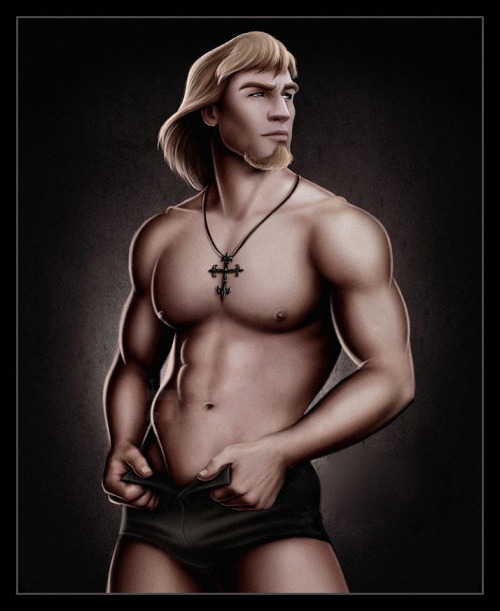 anatomyofmelancholy:  Disney beefcake pinups: Hercules (Hercules), Aladdin (Aladdin), Captain Phoebus (The Hunchback of Notre Dame), Prince Philip (Sleeping Beauty), Milo Thatch (Atlantis), Shang (Mulan), Prince Eric (The Little Mermaid), Prince Adam/the