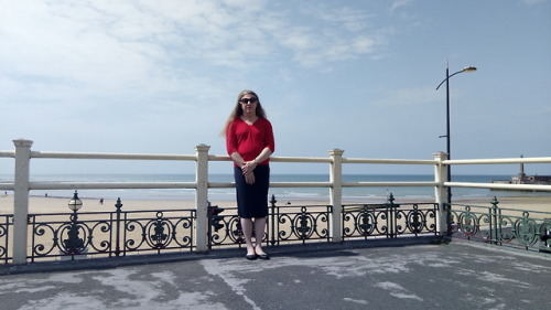 Bright afternoon in Margate Kent UK.M&amp;S top, skirt &amp; tights/pantyose, Primark ballet