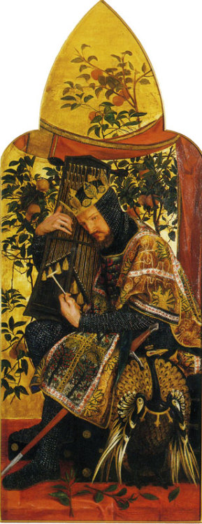 Right panel “David as King” from the triptych The Seed of David by Dante Gabriel Rossetti 1858-1864