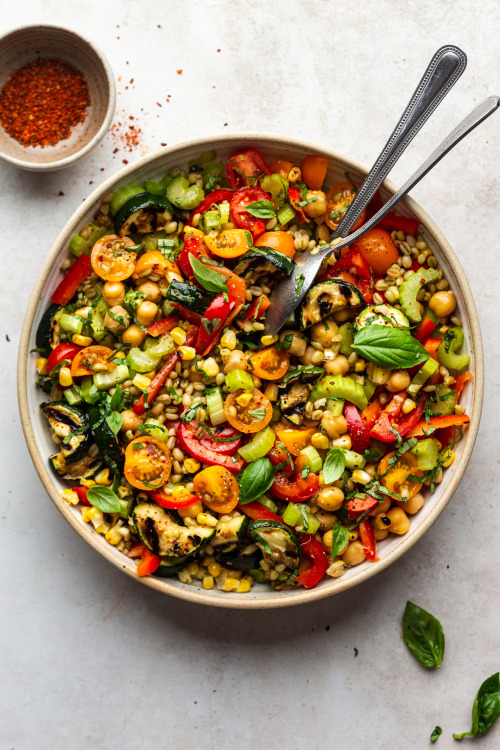 Summer farro saladSummer farro salad is simple to make, bursting with flavour, full of texture and r