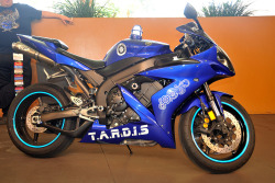 iheartgeek:  As promised, Photoset of Tardis motorcycle. Pictures courtesy of LejonAJohnson and Photo Knight on Flickr. 