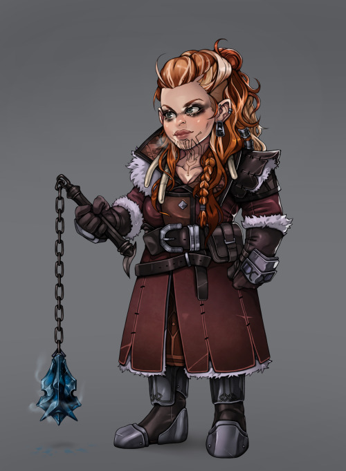 Vuani Ashenmane, my Dwarf Hexblade for our Frostmaiden campaign (That starts next week! Whoo!) Vuani