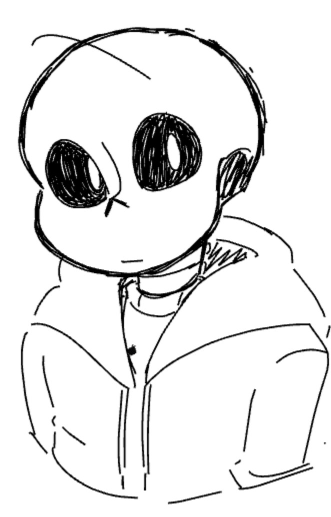 trying to draw dust sans in former time trio (oh btw this is a