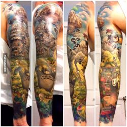 ragecomics4you:  A guy got a Miyazaki sleeve tattoo and it’s amazinghttp://ragecomics4you.tumblr.com