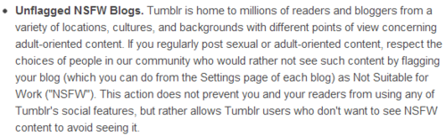 Tumblr (Yahoo) is censoring blogs.