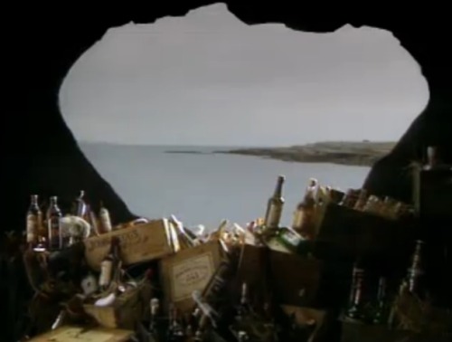 seamusicpoetry:Father Jack’s stash of drink hidden in the Cliffs of Moher…lol!