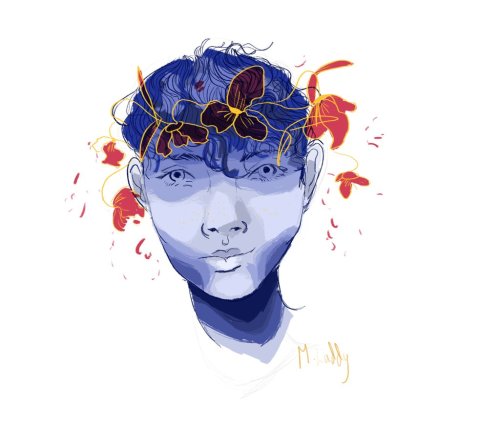 a blue #TROYETEE submission thing i did