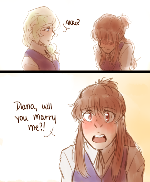 theneonflower:“With graduation days away, Akko needed to ask Diana one question…” 