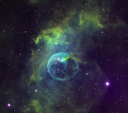 spacestaralien:Catalogued as NGC 7635 but mostly known simply as The Bubble, this nebula with a radi