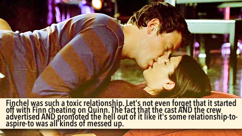 Glee Confessions — Finchel was such a toxic relationship. Let's not...