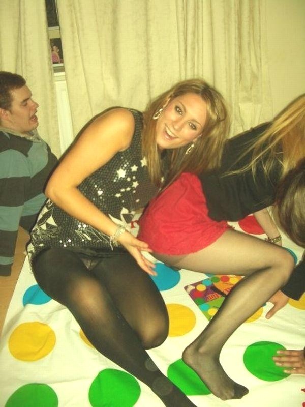 tightsobsession:  Playing twister in tights. Tights week starts November 3rd! 