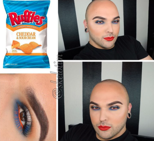 micdotcom:  Ok so Tim O’s snack-inspired makeup is hilarious and actually pretty awesome — but it’s also sending a kick ass message to the beauty world.