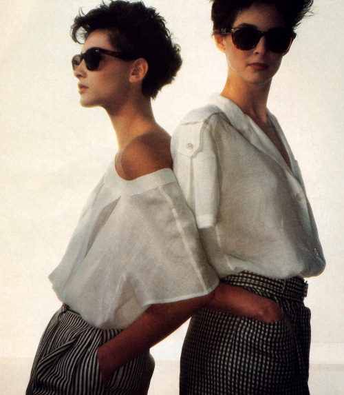 Salvatore Ferragamo, American Vogue, March 1985.