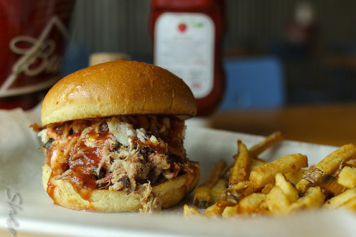 chillypepperhothothot:Pulled Pork Sandwich by sheryip on Flickr.