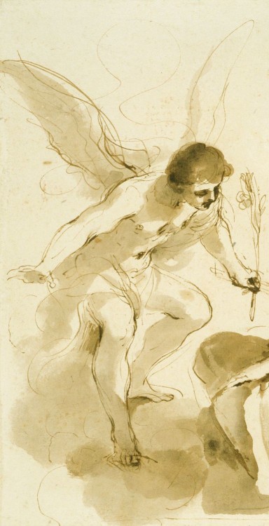 timetofeelthebreeze:Guercino’s Angels The Angel of the Annunciation, 1646 Angel,&nbs