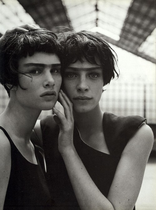 Vogue Italia September 1997 couture supplementCharlotte Connoley and Tanga Moreau photographed by Pe