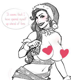 Christmas MONTH I love it!! The first one for tumblr is Miss Fortune &lt;3 Gonna color this ^_^Btw soon I’m posting here a mini comic I’m still working on, but it’s basically some VixCaitlyn  ( ͡° ͜ʖ ͡°)  ALSO Follow and support me on Twiiter!