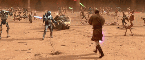 plusbitsmx:  Mace Windu vs Jango Fett