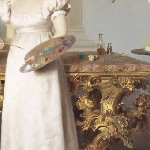 Details #2: The Art Lesson, ca. 1900, by Francisco Beda.