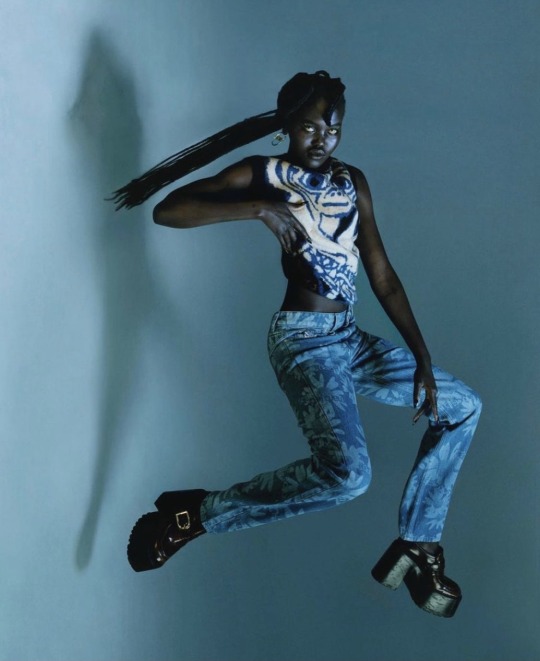divineparadisos:adut akech for the face magazine in heaven by marc jacobs 