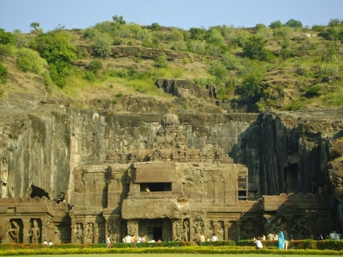 Kailasa Temple in IndiaThis is carved out of a single piece of rock.
