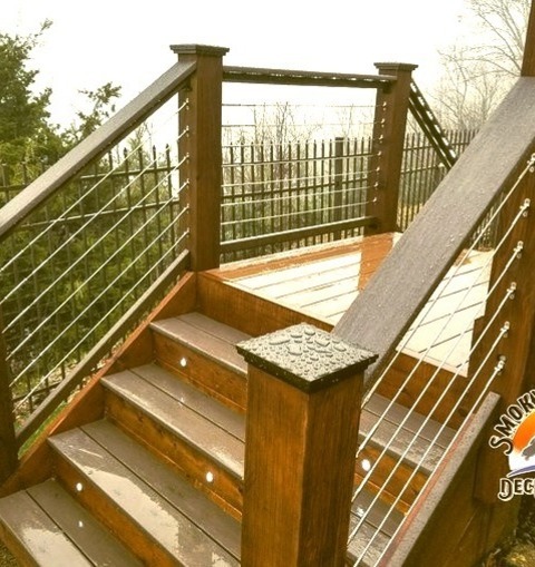Pergolas - Modern DeckDeck - Mid-sized Modern Backyard Deck Idea With A Pergola