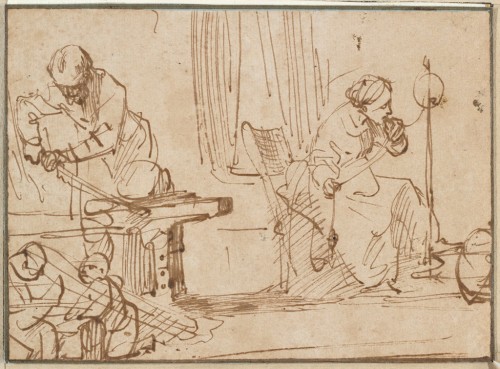 artist-rembrandt: Holy Family in the Carpenter’s Shop, Rembrandt Harmensz. van Rijn, 17th cent