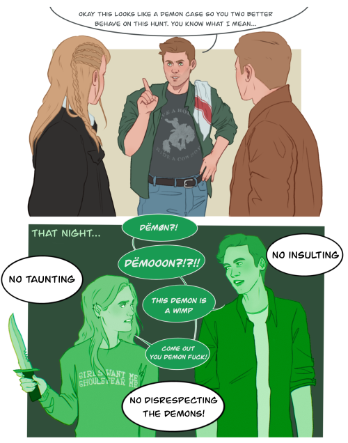 justmishahere:punkcakez:A little bit more of Jack and Claire being siblings and going on hunts toget