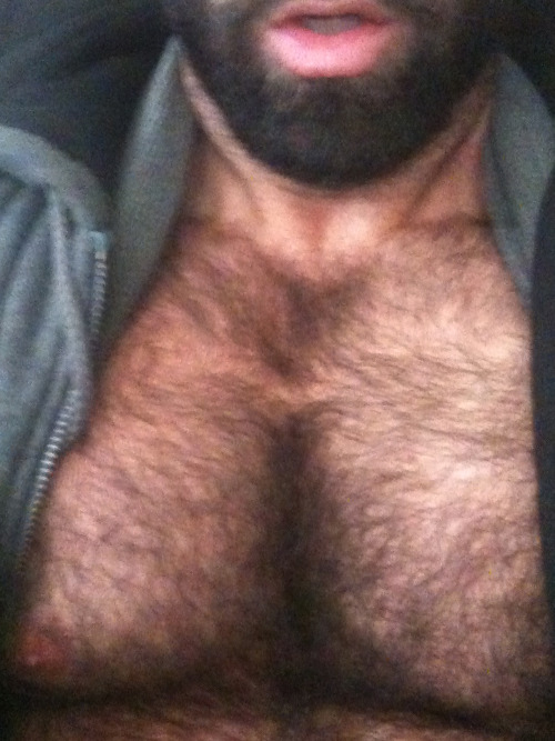 sexyhairybrazilian:  love when its a little cold and my nipples get hard
