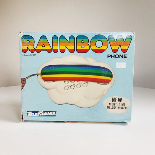 Vintage 80s Telemania Rainbow Cloud Phone.