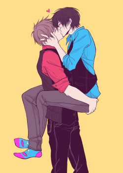 lordzuuko:  MakoHaru making out commission