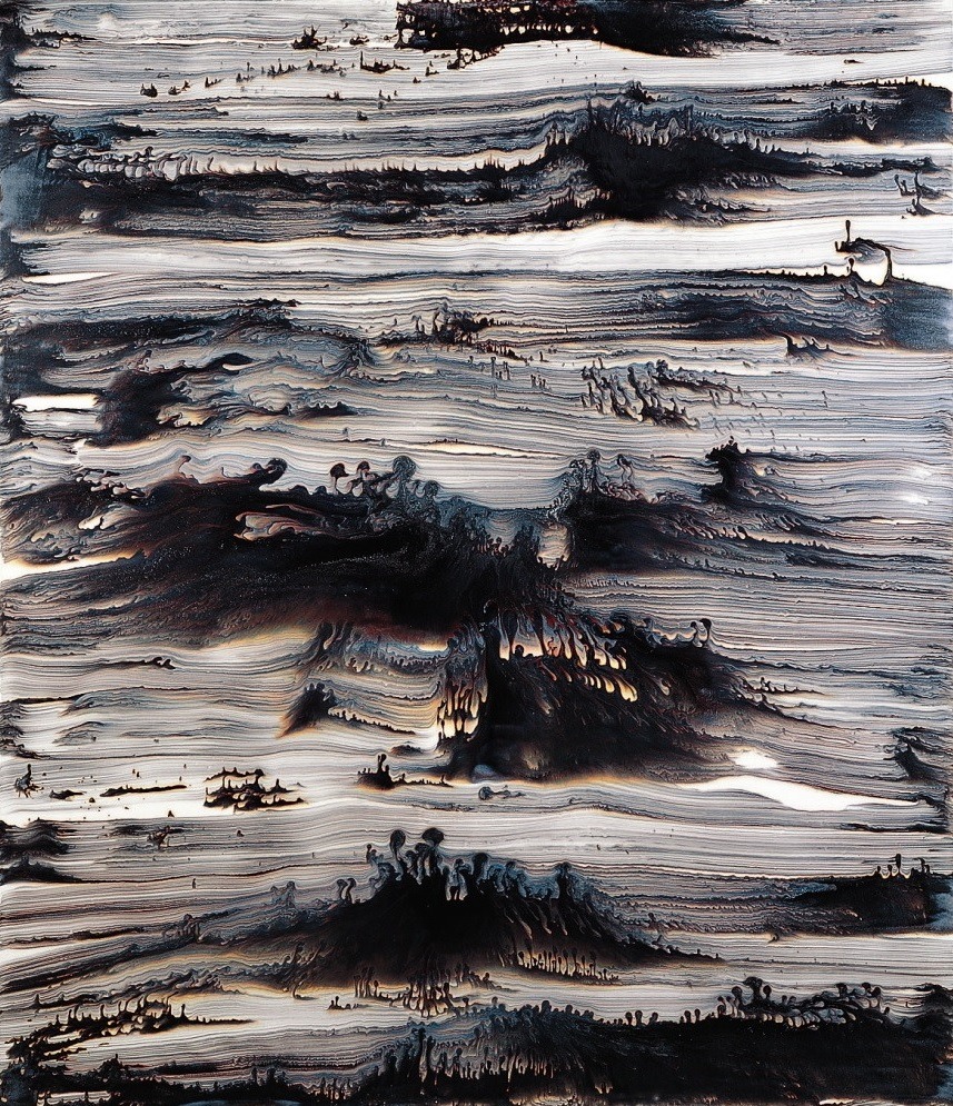 abstrakshun:  Bernard Frize (French, b.1954)Sans titre (Valeur dérivée)  - 1992