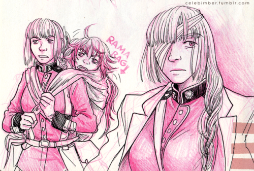 More FGO from my sketchbook. I like sketching in pink pencil, as you can see.