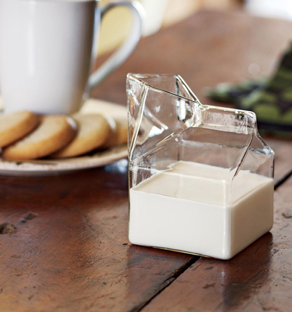 rosieandherramblings:  escapekit:  Glass Milk Carton This is a beautiful hand blown