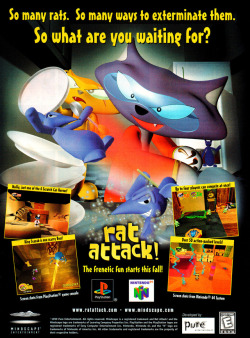 Oldgamemags: Rat Attack! A Weird, Long Forgotten Game On The Psone And Nintendo 64.