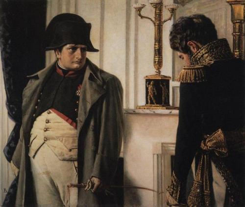 russianart:Napoleon and general Lauriston (Peace at all costs!) • Vasily Vereshchagin, c. 1899-1900