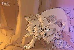 braeburned:   Sketch request for a Lycanroc humpin a Braixen behind their trainers back! I imagine they’ve usually gotta be pretty quick to keep their shenanigans secret, but when they can get away with a knotting, there’s no holding back.      (see